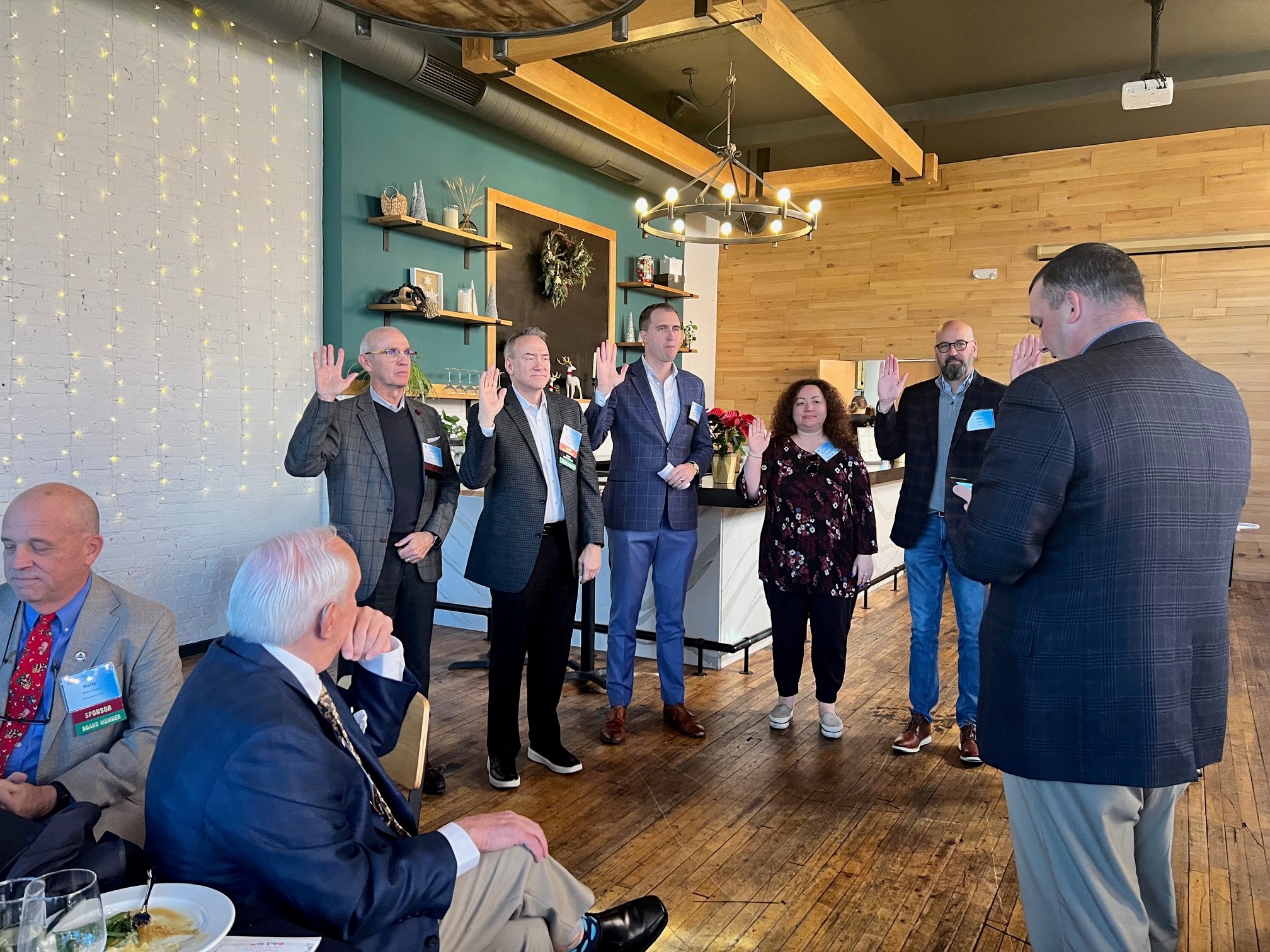 Swearing in of 2024 Board Members - Kevin Quinn, Tony Shockley, Scott Blake, Elena Lubenets, and Ryan Beal